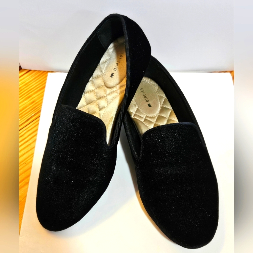 BIRDIES velvet loafers